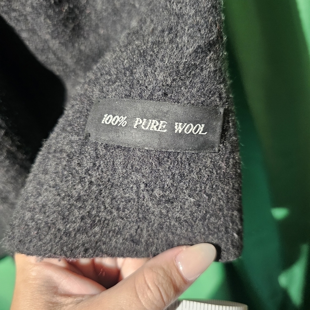 Braetan Charcoal Double-Breasted Pea Coat VGUC Medium 100% Wool 20 PTP - Picture 3 of 4